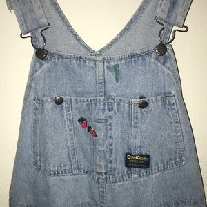 Osh-kosh XL overalls work shorts worn in & distressed size 38x34 (orig- cutoff)